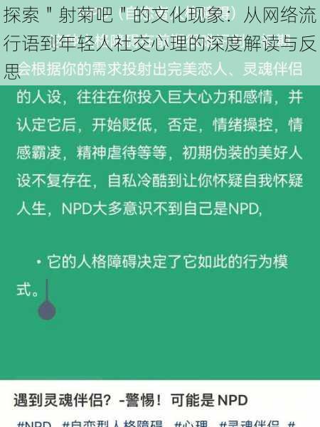 探索＂射菊吧＂的文化现象：从网络流行语到年轻人社交心理的深度解读与反思