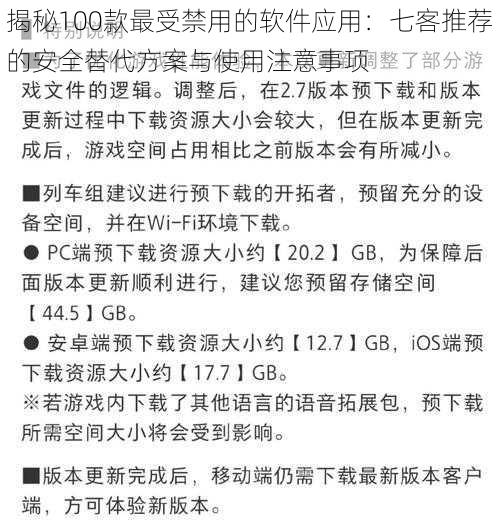 揭秘100款最受禁用的软件应用：七客推荐的安全替代方案与使用注意事项