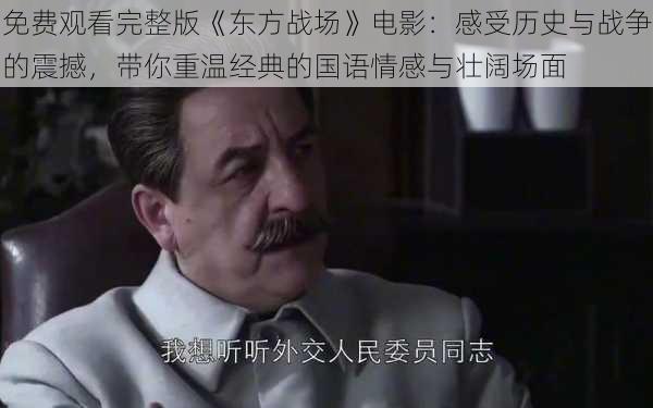 免费观看完整版《东方战场》电影：感受历史与战争的震撼，带你重温经典的国语情感与壮阔场面