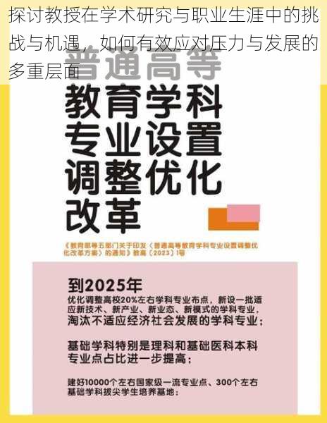 探讨教授在学术研究与职业生涯中的挑战与机遇，如何有效应对压力与发展的多重层面