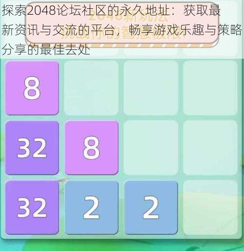 探索2048论坛社区的永久地址：获取最新资讯与交流的平台，畅享游戏乐趣与策略分享的最佳去处