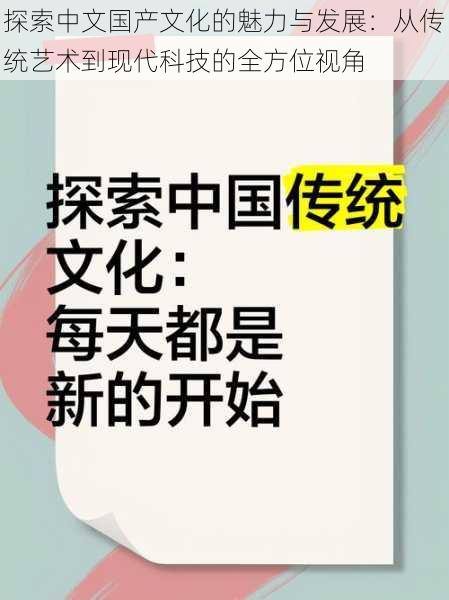 探索中文国产文化的魅力与发展：从传统艺术到现代科技的全方位视角