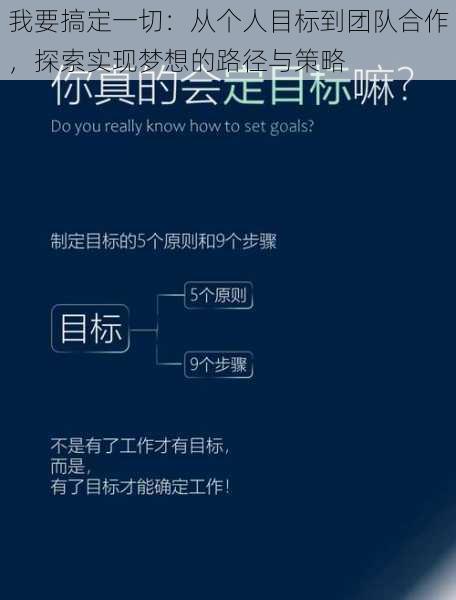 我要搞定一切：从个人目标到团队合作，探索实现梦想的路径与策略