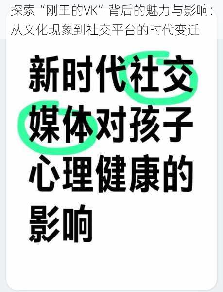 探索“刚王的VK”背后的魅力与影响：从文化现象到社交平台的时代变迁