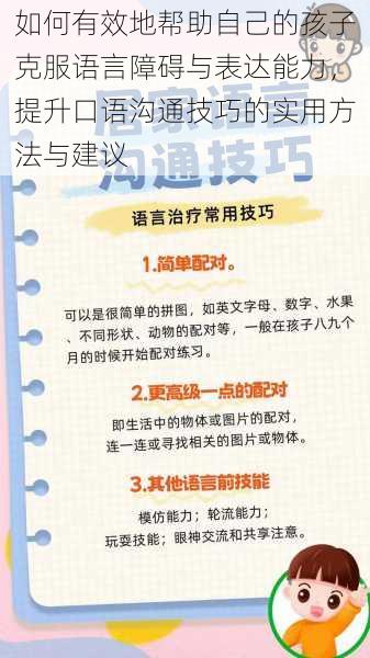 如何有效地帮助自己的孩子克服语言障碍与表达能力，提升口语沟通技巧的实用方法与建议