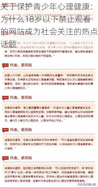 关于保护青少年心理健康：为什么18岁以下禁止观看的网站成为社会关注的热点话题