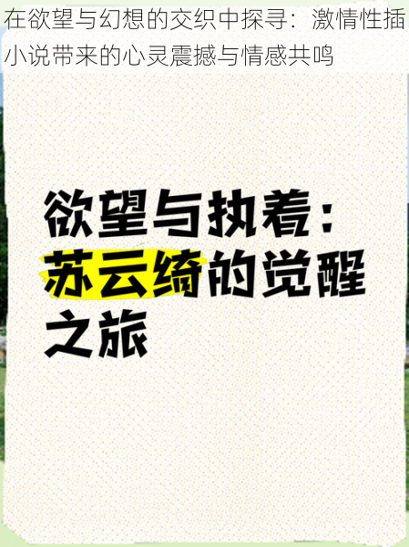 在欲望与幻想的交织中探寻：激情性插小说带来的心灵震撼与情感共鸣