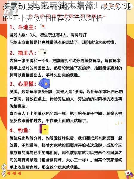 探索动漫与B站的趣味结合：最受欢迎的打扑克软件推荐及玩法解析