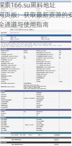 探索166.su黑料地址网页版：获取最新资源的安全通道与使用指南