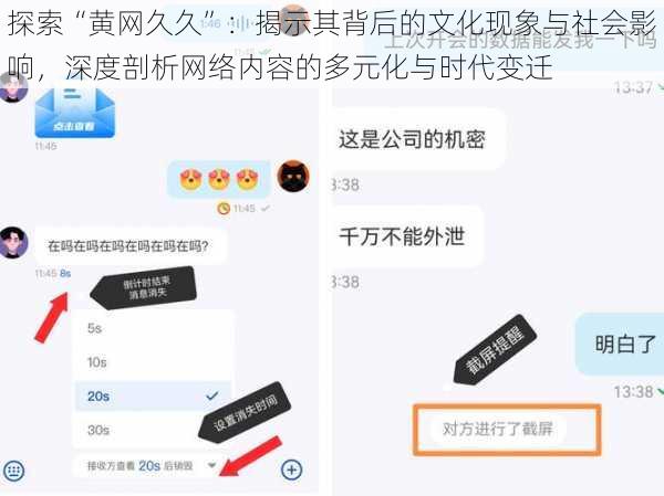 探索“黄网久久”：揭示其背后的文化现象与社会影响，深度剖析网络内容的多元化与时代变迁