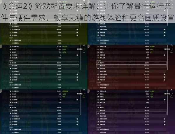 《命运2》游戏配置要求详解：让你了解最佳运行条件与硬件需求，畅享无缝的游戏体验和更高画质设置