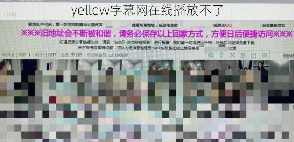 yellow字幕网在线播放不了