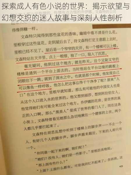 探索成人有色小说的世界：揭示欲望与幻想交织的迷人故事与深刻人性剖析