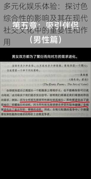 多元化娱乐体验：探讨色综合性的影响及其在现代社交文化中的重要性和作用