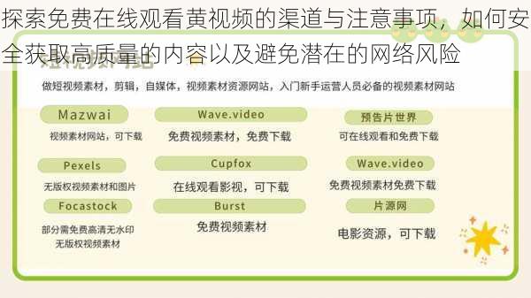 探索免费在线观看黄视频的渠道与注意事项，如何安全获取高质量的内容以及避免潜在的网络风险