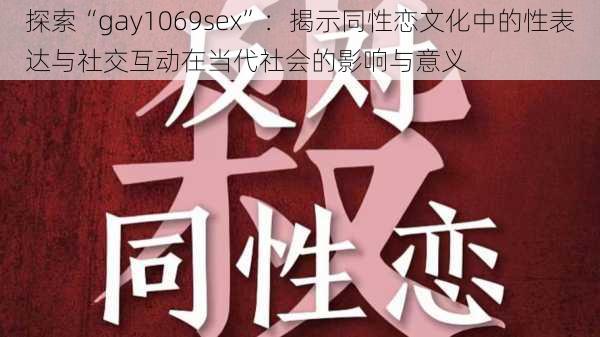 探索“gay1069sex”：揭示同性恋文化中的性表达与社交互动在当代社会的影响与意义