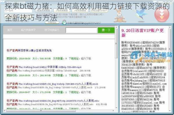 探索bt磁力猪：如何高效利用磁力链接下载资源的全新技巧与方法