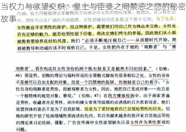 当权力与欲望交织：皇上与臣妾之间禁忌之恋的秘密故事