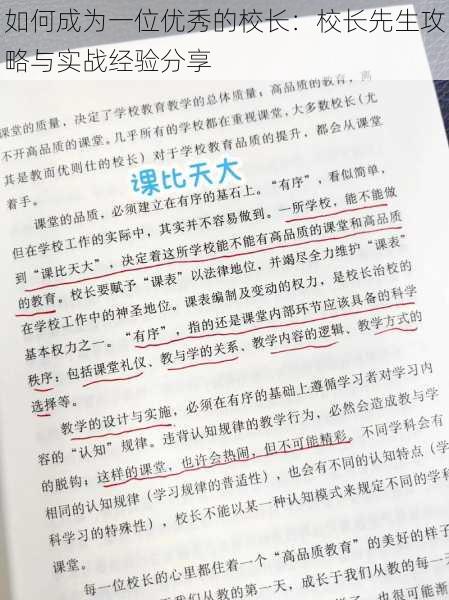 如何成为一位优秀的校长：校长先生攻略与实战经验分享