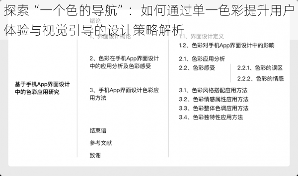 探索“一个色的导航”：如何通过单一色彩提升用户体验与视觉引导的设计策略解析