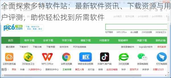 全面探索多特软件站：最新软件资讯、下载资源与用户评测，助你轻松找到所需软件