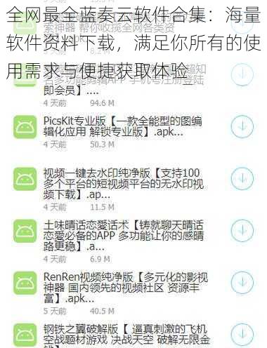 全网最全蓝奏云软件合集：海量软件资料下载，满足你所有的使用需求与便捷获取体验