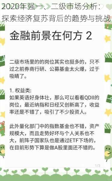 2020年强一、二级市场分析：探索经济复苏背后的趋势与挑战