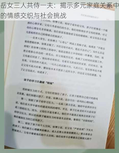 岳女三人共侍一夫：揭示多元家庭关系中的情感交织与社会挑战