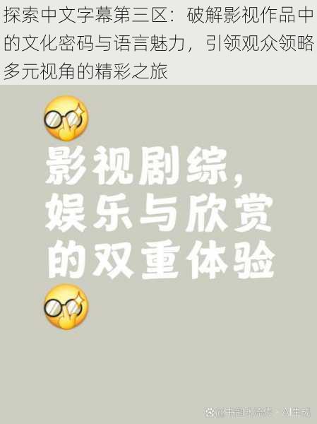 探索中文字幕第三区：破解影视作品中的文化密码与语言魅力，引领观众领略多元视角的精彩之旅