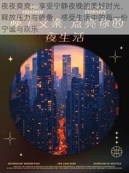 夜夜爽爽：享受宁静夜晚的美好时光，释放压力与疲惫，感受生活中的每一份宁谧与欢乐