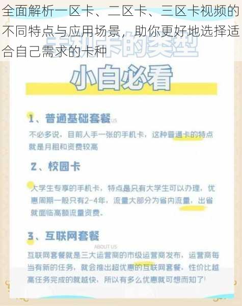 全面解析一区卡、二区卡、三区卡视频的不同特点与应用场景，助你更好地选择适合自己需求的卡种