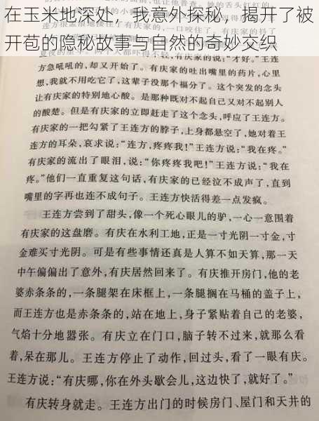 在玉米地深处，我意外探秘，揭开了被开苞的隐秘故事与自然的奇妙交织