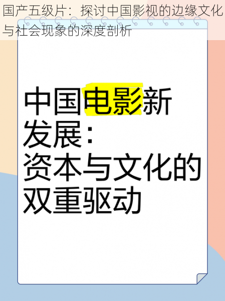 国产五级片：探讨中国影视的边缘文化与社会现象的深度剖析