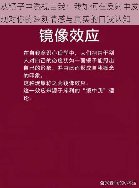 从镜子中透视自我：我如何在反射中发现对你的深刻情感与真实的自我认知