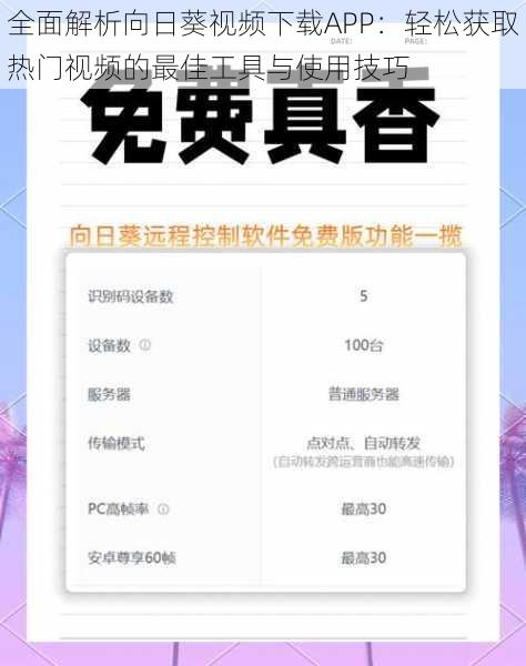 全面解析向日葵视频下载APP：轻松获取热门视频的最佳工具与使用技巧