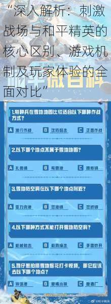 “深入解析：刺激战场与和平精英的核心区别、游戏机制及玩家体验的全面对比”