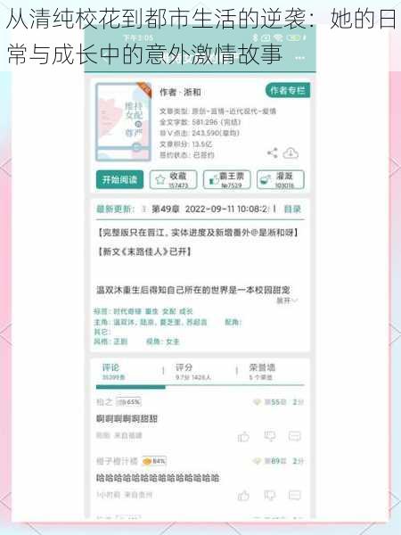 从清纯校花到都市生活的逆袭：她的日常与成长中的意外激情故事