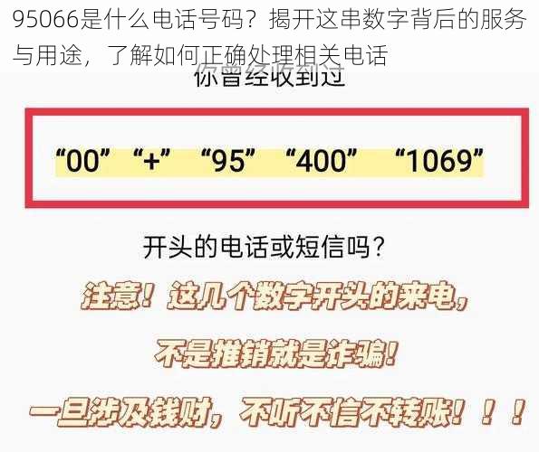 95066是什么电话号码？揭开这串数字背后的服务与用途，了解如何正确处理相关电话