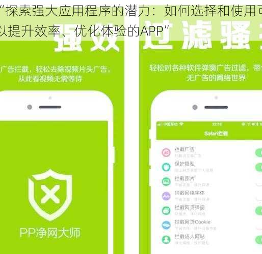 “探索强大应用程序的潜力：如何选择和使用可以提升效率、优化体验的APP”
