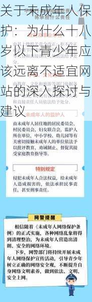 关于未成年人保护：为什么十八岁以下青少年应该远离不适宜网站的深入探讨与建议