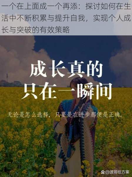 一个在上面成一个再添：探讨如何在生活中不断积累与提升自我，实现个人成长与突破的有效策略