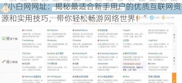 “小白网网址：揭秘最适合新手用户的优质互联网资源和实用技巧，带你轻松畅游网络世界！”