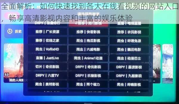 全面解析：如何快速找到各大在线看视频的网站入口，畅享高清影视内容和丰富的娱乐体验