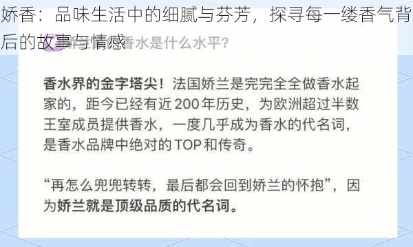 娇香：品味生活中的细腻与芬芳，探寻每一缕香气背后的故事与情感