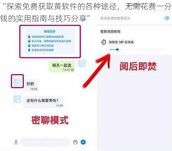 “探索免费获取黄软件的各种途径，无需花费一分钱的实用指南与技巧分享”