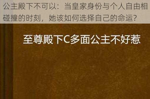 公主殿下不可以：当皇家身份与个人自由相碰撞的时刻，她该如何选择自己的命运？