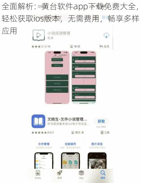 全面解析：黄台软件app下载免费大全，轻松获取ios版本，无需费用，畅享多样应用